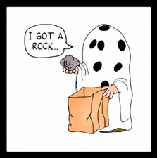 I Got A Rock Charlie Brown Halloween Ghost Costume - MAGNET