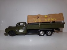 Vintage CRAGSTAN U.S. ARMY TRUCK - 1950's Tin Toy - Please see Photos 