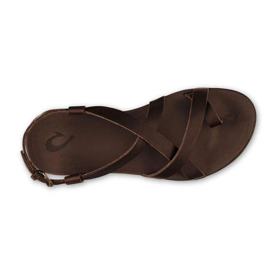 OluKai Upena Brown Leather Sandals Quick-Dry Water Resistant Women' Sz 5/7/10/11 - Image 4 of 4