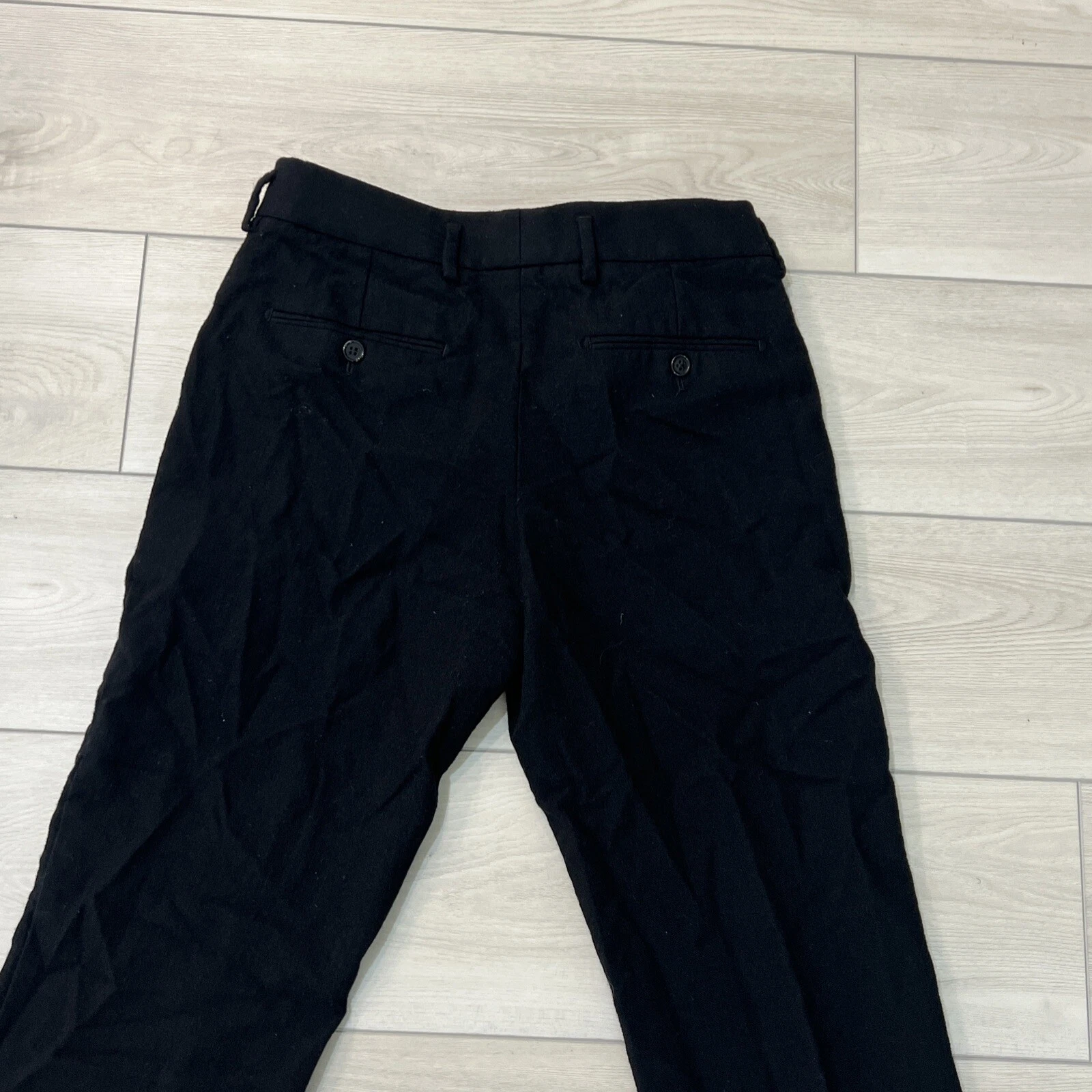 SAINT LAURENT (YSL) Pantalone chino Saint Laurent Paris nero lana vita media gamba slim tasche misura 28”x27