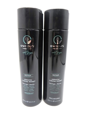 PAUL MITCHELL AWAPUHI WILD GINGER KERATIN CREAM RINSE 8.5 OZ (Lot of 2)