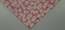 Dog Bandana/Scarf, Tie On, White, Yellow, Daisies, Pink, XS, S, M, L