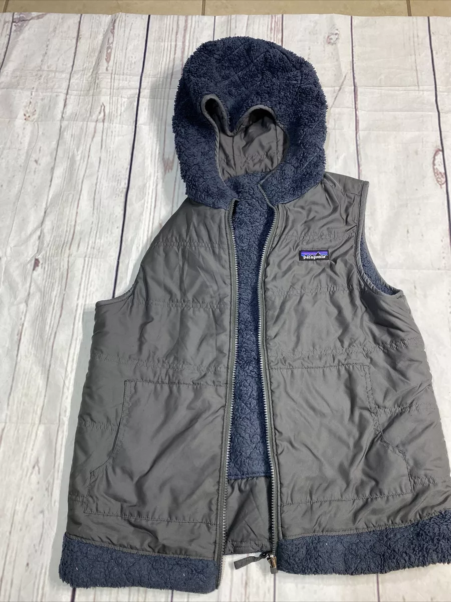 Patagonia Reversible Fleece Zip Up Hoodie Vest Womens XS eBay