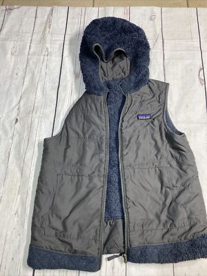 Patagonia Reversible Fleece Zip Up Hoodie Vest Womens XS