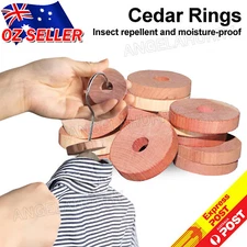 12pc Moth Cedar Wood Rings Repellent Killer Hanger Anti Mildew Drawers NEW2