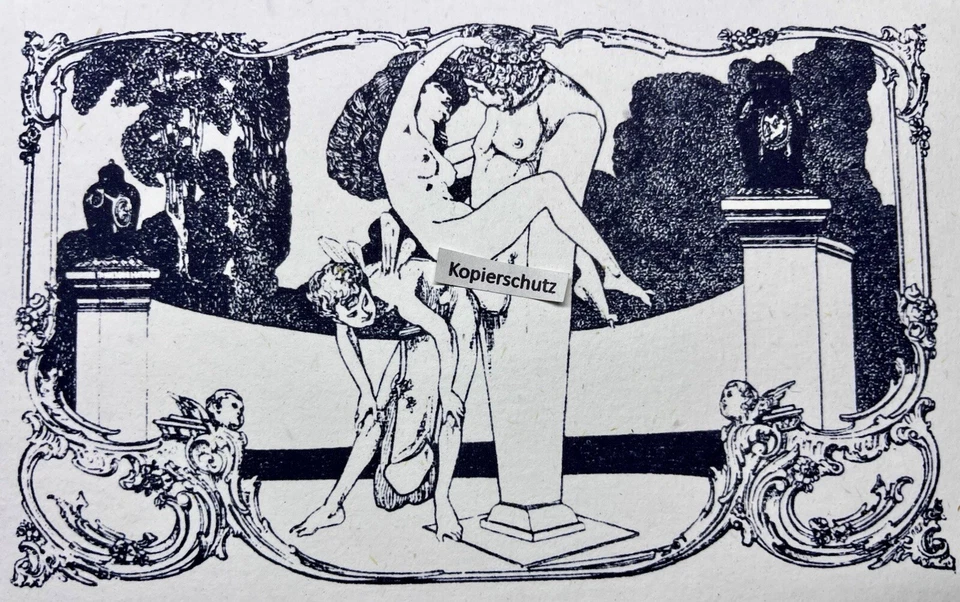 Erotik Kunstdruck von Franz von Bayros „Amorous Drawings of a Virgin“ von 1894 - Bild 3 von 3