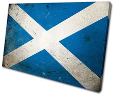 Maps Flags Abstract Scottish SINGLE CANVAS WALL ART Picture Print VA