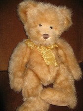Vintage Russ Berrie 18" Pennington Bear Jointed Shimmery Gorgeous