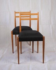 Coppia sedie Gio Ponti fratelli Reguitti, anni ‘50, legno, sedili imbottiti