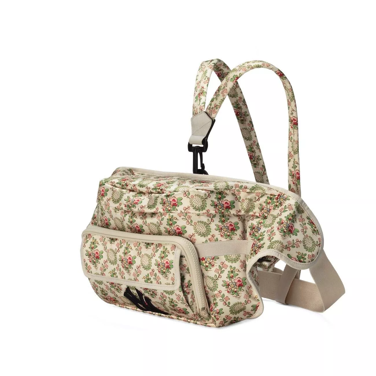 Neuf avec étiquettes grand sac à dos/ceinture tapisserie florale satiné Gucci x NY Yankees 1595,