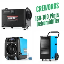CREWORKS 130-180 PPD Commercial Dehumidifier for Basement & Home