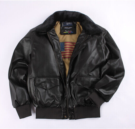 2023 FW Vintage Casual Bomber A2 Jacket Faux Leather Flight 2023 FW Vintage Casual Bomber A2 Jacket Faux Leather Flight