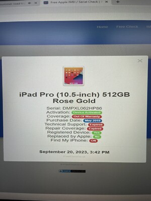 Apple iPad Pro 1st Gen. 512GB, Wi-Fi, 10.5 in - Rose Gold
