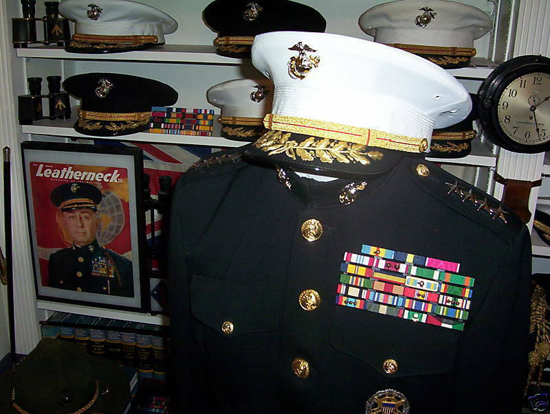 REGULATION FOUR STAR GENERAL UNIFORM COAT PIN SET US MARINES O