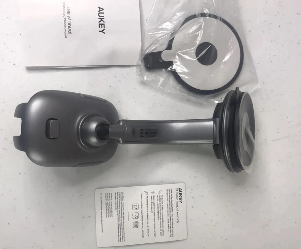 Aukey Dashboard Phone Mount Gray & Black HD-C50 New in Box - Image 2 of 4