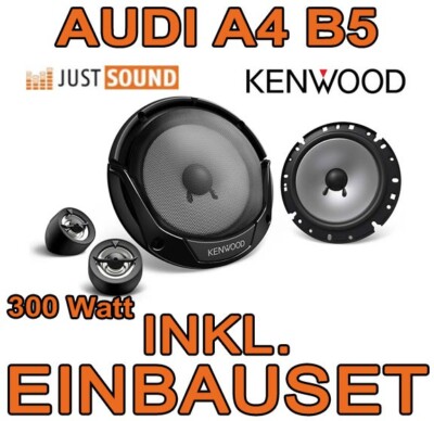 Audi A4 B5 Limo - Heck Lautsprecher  KENWOOD BOXEN Ablage hinten 16cm -Einbauset