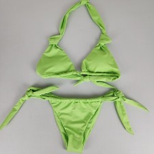 Victorias Secret Swimsuit Women Medium Green Two Piece Bikini Swimwear Beach NEW