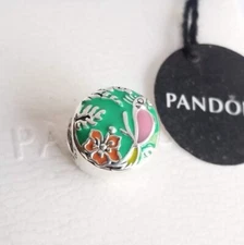 Authentic PANDORA Disney Enchanted Tiki Room Silver Charm #798120ENMX Box #154