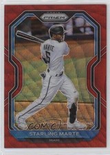 2021 Panini Prizm Tier II Red Wave Prizm 80/99 Starling Marte #123 0q3