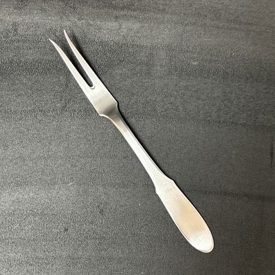 Georg Jensen Denmark MITRA   - Medium 2-Tine Cold Meat Serving Fork 8 1/2 In.