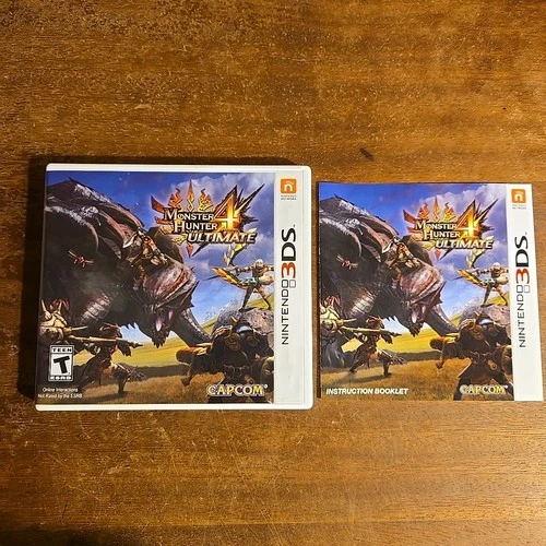 Monster Hunter 4 Ultimate (3DS, 2015) Case & Manual Insert  - No Game