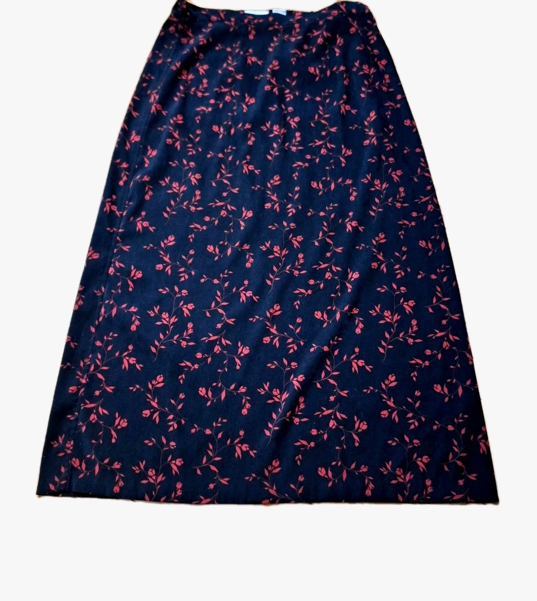 Jupe Christopher & Banks - Imprimé Fleurs Pêche Rose Orange - Taille S - Occasion Très Bon état