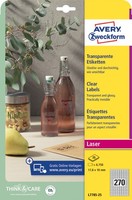 Avery Zweckform Crystal Clear Etiketten, 210 X 297 Mm