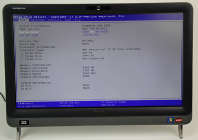 Dell Inspiron One 2305 w01c All-In-One Desktop PC No HDD No DVD