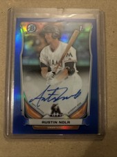 2014 Bowman Chrome Prospect Austin Nola 1st Auto Refractor #119/150 Marlins Nice