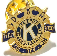 Kiwanis Inter. Cal-Nev-Ha "DKA Team 2000" Lapel Pin