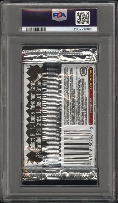 1999 TOPS THE FIRST POKEMON MOVIE-FOIL PACK- BLUE LOGO - GRADED PSA 9 LOW POP 3 - Image 4 of 4