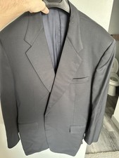 Canali Milano Men's Black Cashmere Blazer Two-Button Size 42