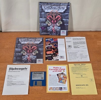 Shadowgate Mindscape Icon  Amiga PC Big Box Game Complete CIB Book Binder 1987