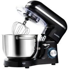 6.5QT Black Electric Stand Mixer with Hooks &...