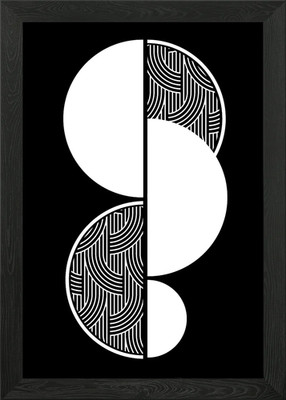 Abstraktes geometrisches Muster gerahmtes Wandbild Poster Leinwanddruck Bild