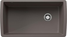 BLANCO 443108 Diamond Silgranit Super Single Undermount Kitchen Sink, 33.5" L X