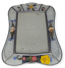 Pressed Flowers  Leaded Glass Picture Frame 5" x 7"