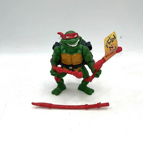 Vintage TMNT Ninja Turtles 1991 Talkin’ Turtles Raphael w/ Accessories