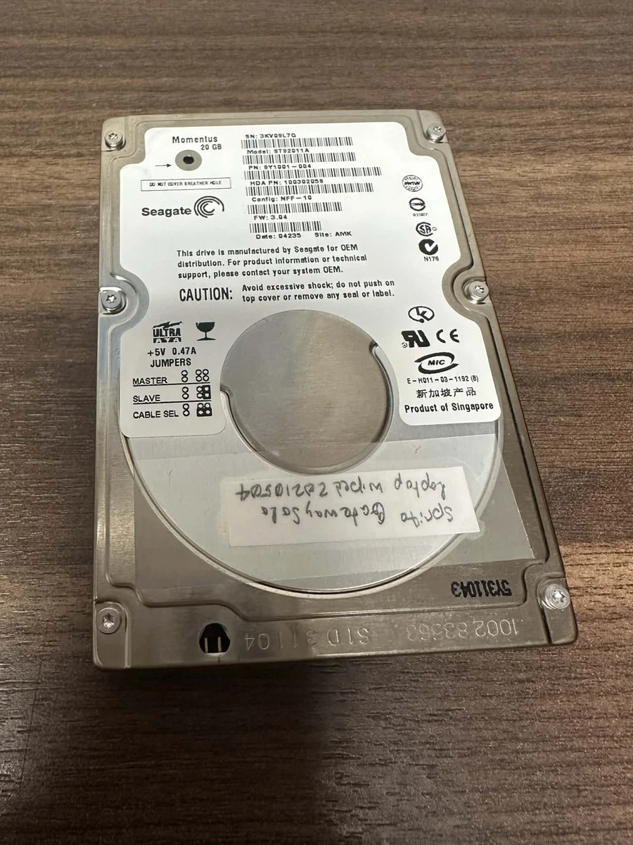 Seagate 20 GB Internal Hard Disk Drives for sale | eBay