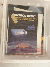 Nintendo NES Control Deck In Box Original Console System 2 Controllers - PARTS