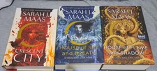 Cresent City Series by Sarah J. Maas 3 Hardcovers, 2 First Editions