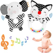 Baby Rattle Newborn Toys 0-3 Months Black and White High