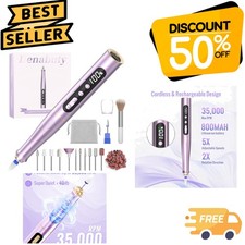 Ultimate Nail Care Set - Cordless 35000RPM Drill with 13 Accessories, Gift Ready