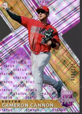 2019 Elite Extra Edition Status Die Cut Purple #43 Cameron Cannon /125 - BB