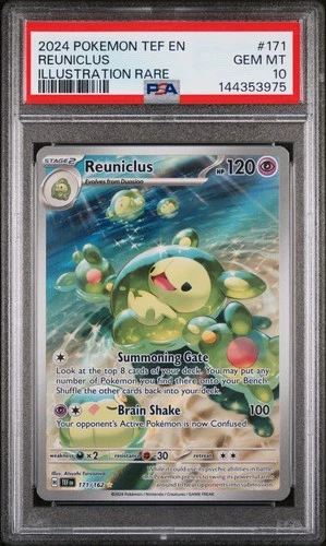 2024 POKEMON TEF EN-TEMPORAL FORCES ILLUSTRATION RARE #171 REUNICLUS PSA 10