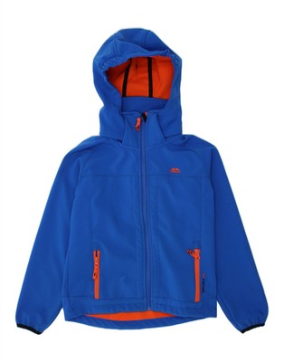 TRESPASS Jungen Windbreaker Jacke mit Kapuze 9-10 Jahre blau Polyester AC18