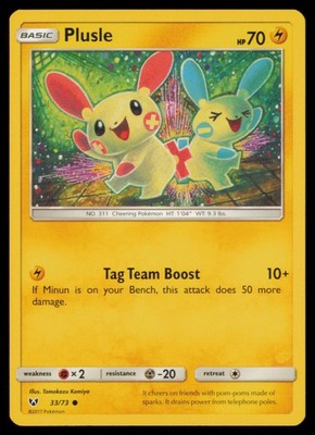 Plusle 33/73 Common Shining Legends Pokemon Lightly Played