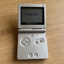 Nintendo Game Boy Advance SP SILVER AGS-001 Console Tested & Working - Genuine