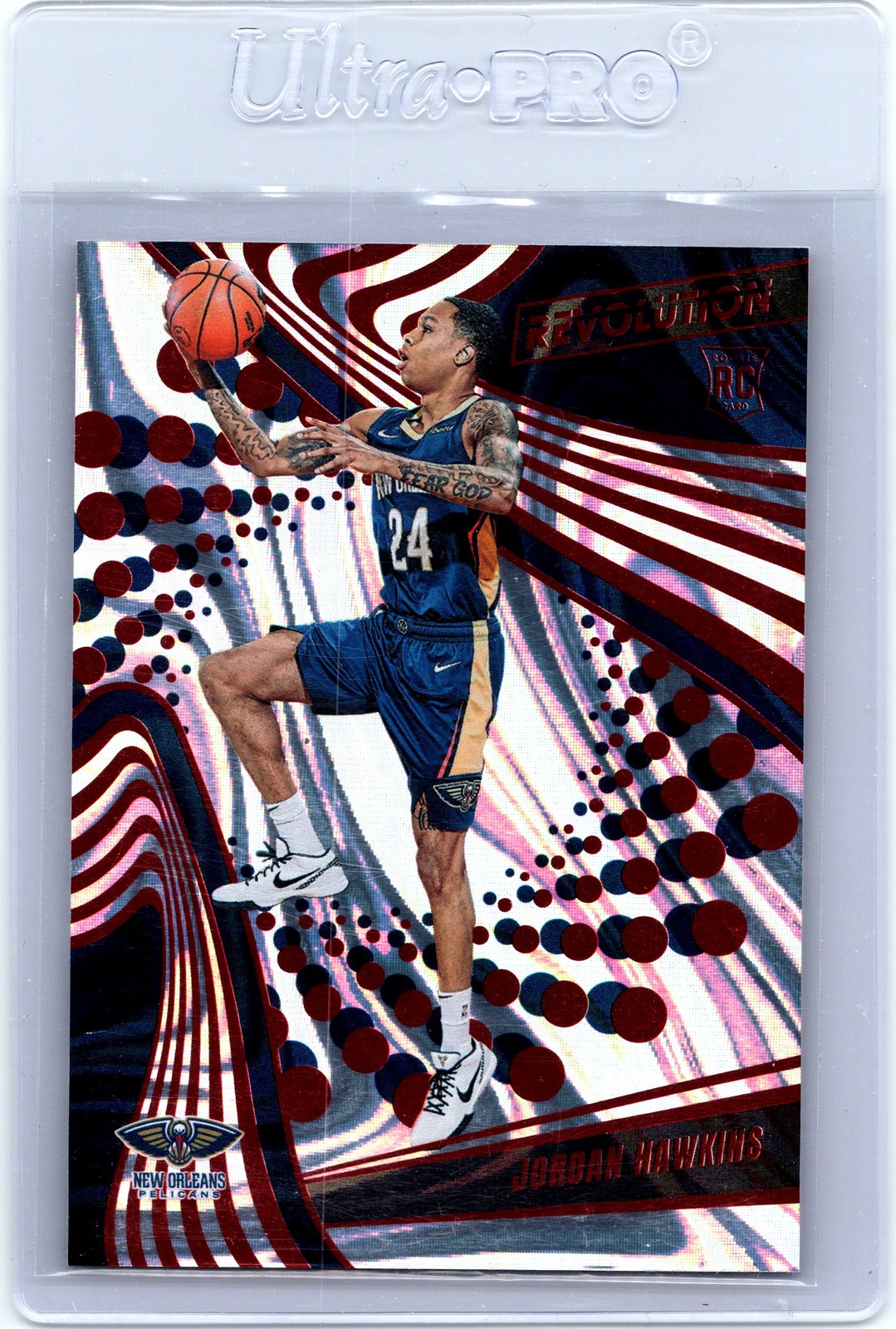 2023-24 Panini Revolution #116 Jordan Hawkins Red Swirl #/199