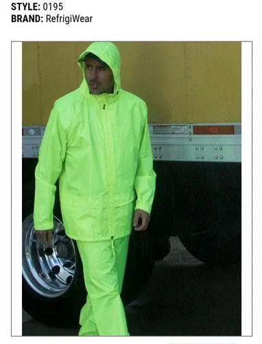 Refrigiwear 0195R MID-WEIGHT RAINWEAR SET LIME REGULAR 4XL image 5